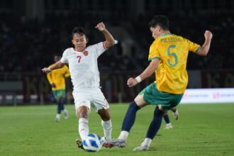 FOTO: Indonesia vs Australia dalam laga semifinal Piala AFF U-16 2024 di Stadion Manahan, Solo, Senin (1/7/2024) malam / dok. PSSI