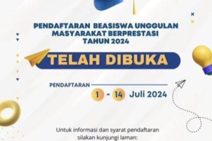Ilustrasi, Beasiswa Unggulan Masyarakat Berprestasi untuk tahun ini sudah resmi dibuka mulai 1 Juli sampai 14 Juli 2024. Foto: X, @particutelar