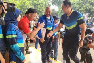 Menteri ATR/BPN secara resmi membuka turnamen Voli piala Menteri ATR/BPN di gor Nanggala Kopassus, Cijantung, Jakarta Timur, Jumat, 23 Agustus 2024.