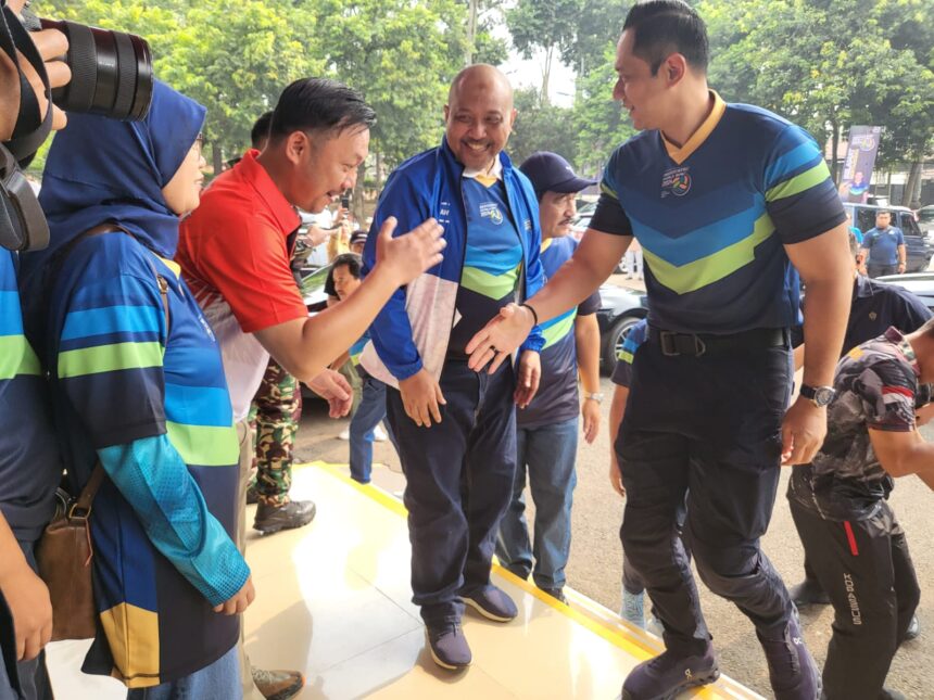 Menteri ATR/BPN secara resmi membuka turnamen Voli piala Menteri ATR/BPN di gor Nanggala Kopassus, Cijantung, Jakarta Timur, Jumat, 23 Agustus 2024.