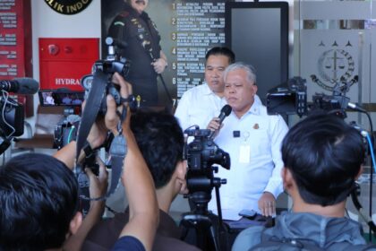 Kapuspenkum Kejaksaan Agung, Harli Siregar saat memberikan keterangan pers du Menara Kartika Adhyaksa Kejaksaan Agung, Jakarta, Selasa (13/8/2024). Foto: Yudha Krastawan/ipol.id