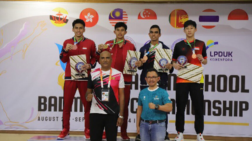 Indonesia akhirnya berhasil menjadi juara umum di ajang Asian School Badminton Championship (ASBC) 2024 dengan meraih 6 medali emas, 2 medali perak, dan 2 medali perunggu. (foto:dok/deputi4)