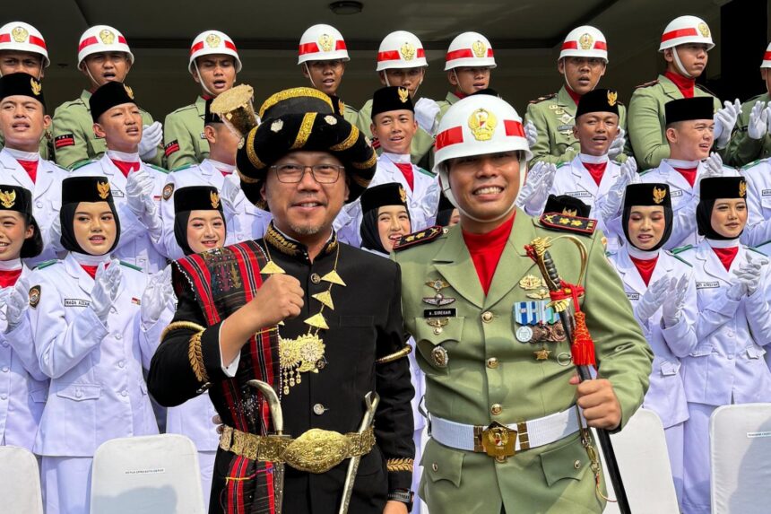 Kepala BPN Kota Depok Indra Gunawan di sela gelaran Upacara Kemerdekaan RI ke-79 yang berlangsung di Lapangan Kostrad, Cilodong, Kota Depok, Sabtu, 17 Agustus 2024. (Foto BPN Kota Depok)