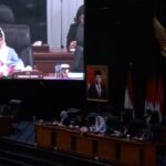 Wakil Ketua DPRD DKI Jakarta, Zita Anjani saat memimpin sidang paripurna.(Foto Sofian/ipol.id)