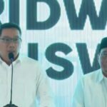 Pasangan cagub-cawagub, Ridwan Kamil dan Suswono di acara deklarasi cagub Jakarta. (foto sofian/ipol.id)