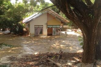 Kondisi terkini lokasi terdampak banjir di Kabupaten Bone Bolango, Provinsi Gorontalo, pada Senin (26/8/2024). Foto: BPBD Kabupaten Bone Bolango