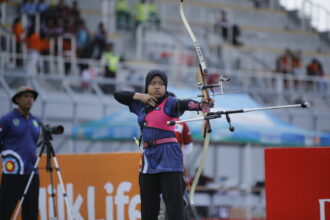 Foto: Suasana pertandingan MilkLife Archery Challenge 2024 yang diselenggarakan di Supersoccer Arena Rendeng, Kudus, Jawa Tengah pada 22 Agustus hingga 25 Agustus