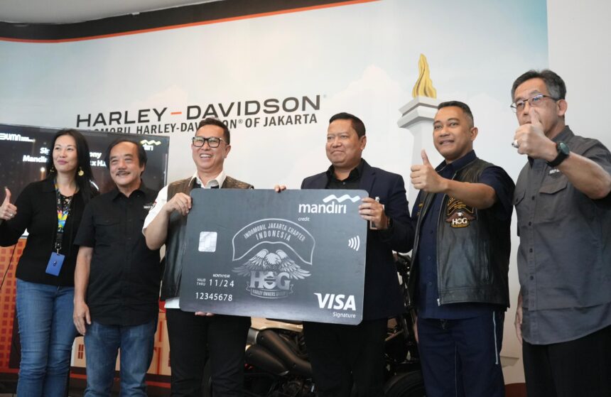 Bank Mandiri menjalin kemitraan strategis bersama HOG Indomobil Jakarta Chapter, komunitas pemilik Harley Davidson. Foto: Bank Mandiri