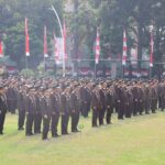 Upacara Peringatan HUT Kemerdekaan ke-79 RI, di Lapangan Utama Kejaksaan Agung, Jakarta, Sabtu (17/8/2024). Foto: Puspenkum Kejaksaan Agung