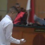 Suasana sidang lanjutan kasus pembunuhan Raden Andante Khalif Pramudityo, 6, anak Selebgram/artis Tamara Tyasmara, memasuki agenda mendengarkan keterangan 3 saksi ahli. Terdakwa Yudha Arfandi hadiri persidangan di Pengadilan Negeri Jakarta Timur, Kamis (22/8/2024). Foto: Ist