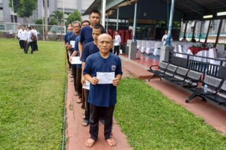 Sejumlah narapidana (Napi) di Lapas Kelas I Cipinang, Jatinegara, Jakarta Timur, sempat melakukan simulasi pencoblosan pada Pilpres 2024 belum lama ini. Foto: Joesvicar Iqbal/Dok/ipol.id