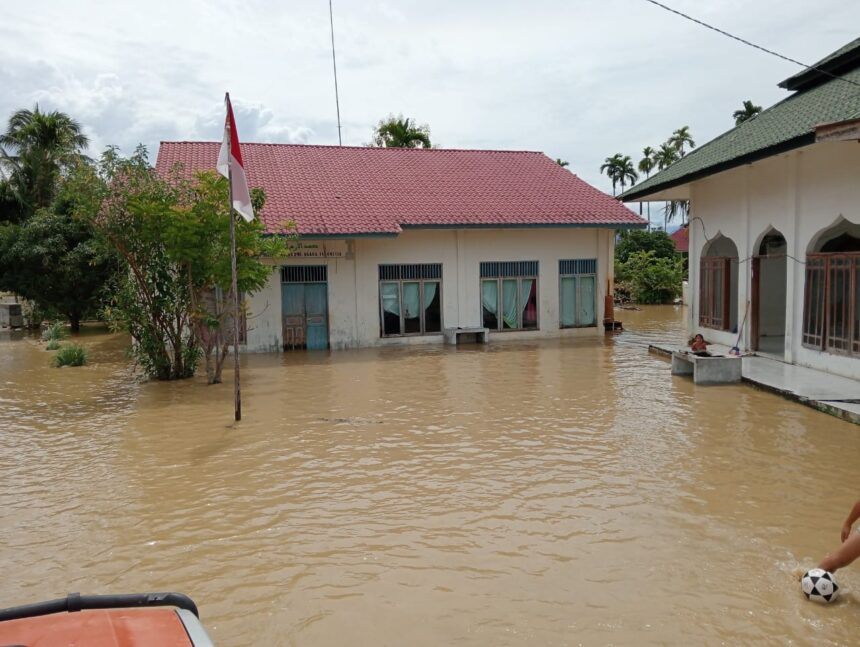 Kondisi lokasi terdampak banjir di sejumlah wilayah di Kabupaten Aceh Tenggara, Provinsi Aceh, pada Kamis (22/8/2024). Foto: BPBD Kabupaten Aceh Tenggara