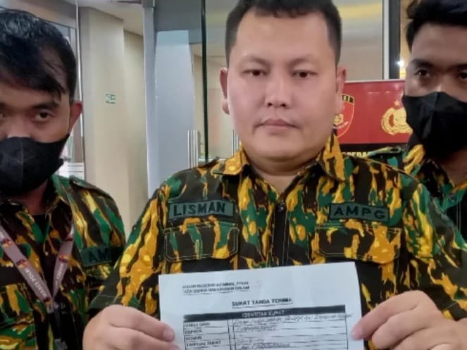 Kader Muda Golkar membuat aduan kepada Bareskrim. Foto: IG, @medsoszone (tangkap layar)