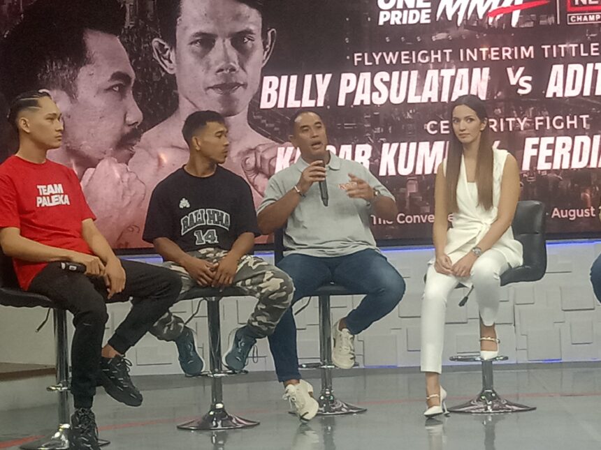 One Pride MMA 81 King Size New Champion bertajuk "One Stop Sportainment" akan hadir di Hall A Basket Gelora Bung Karno Senayan, Jakarta, Sabtu 24 Agustus 2024. Foto/ipol