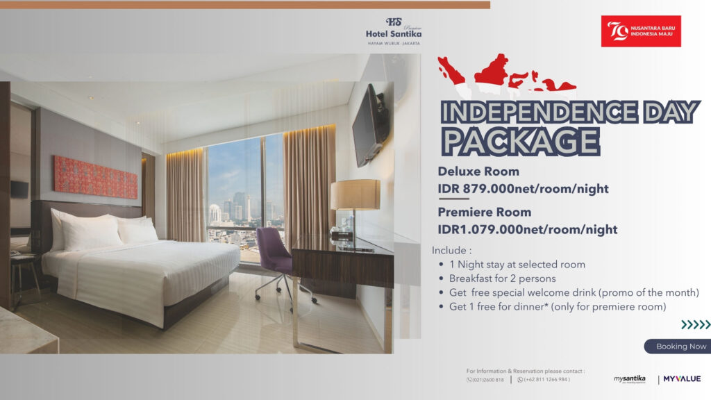 Promo Hotel Santika Premiere Hayam Wuruk - Jakarta dalam rangka HUT ke-79 RI. 