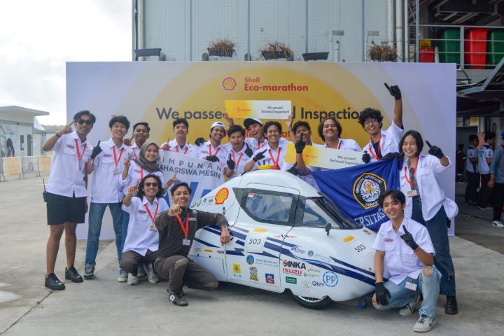 Tim Antawirya UNDIP berhasil menyelesaikan kompetisi di ajang perlombaan Shell Eco-Marathon Asia Pasific and The Middle East (SEMA) 2024