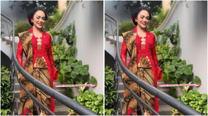 Kris Dayanti tampil anggun mengenakan kebaya merah (Foto: Instagram)