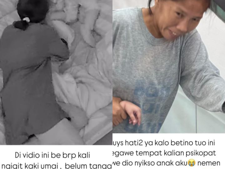 Viral Rekaman CCTV Pengasuh Gigit Kaki dan Cubit Tangan Anak Majikan