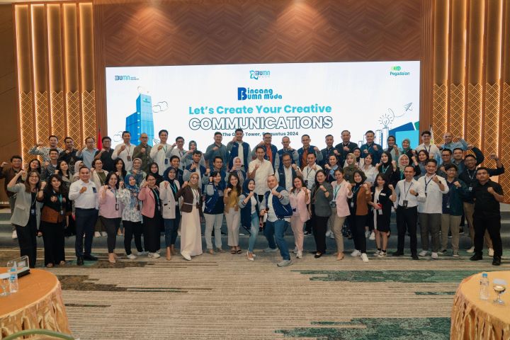 BUMN Muda Pegadaian dengan bangga menginisiasi terselenggaranya Bincang BUMN Muda bertajuk "Let's Create Your Creative Communications", yang berlangsung di Ballroom The Gade Tower Jakarta. Foto: Pegadaian