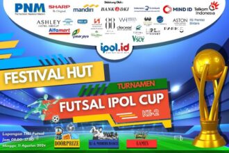 Hadiah puluhan juta siap meriahkan Festival Turnamem Futsal IPOL CUP ke-2 , sekaligus sambut HUT ke-4 Ipol.id. Foto: ipol.id