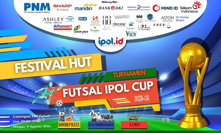 Hadiah puluhan juta siap meriahkan Festival Turnamem Futsal IPOL CUP ke-2 , sekaligus sambut HUT ke-4 Ipol.id. Foto: ipol.id