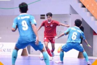 Tim futsal putra DKI Jakarta menang tipis 1-0 atas Sulawesi Barat pada matchday pertama Grup A Futsal PON 2024. (foto: instagram/galeri.futsal)