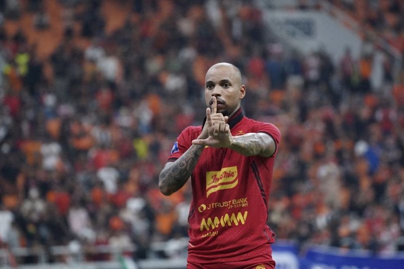 Gustavo Almeida merayakan golnya untuk Persija Jakarta di laga BRI Liga 1 2024/2025 (c) PT LIB