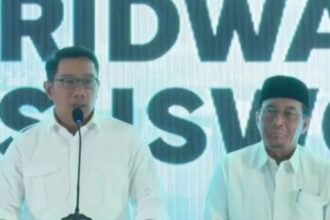 Calon gubernur peserta Pilkada Jakarta, Ridwan Kamil, saat deklarasi baru-baru ini.(Foto dok ipol.id)