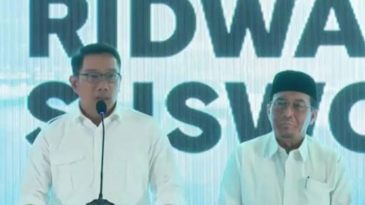 Calon gubernur peserta Pilkada Jakarta, Ridwan Kamil, saat deklarasi baru-baru ini.(Foto dok ipol.id)