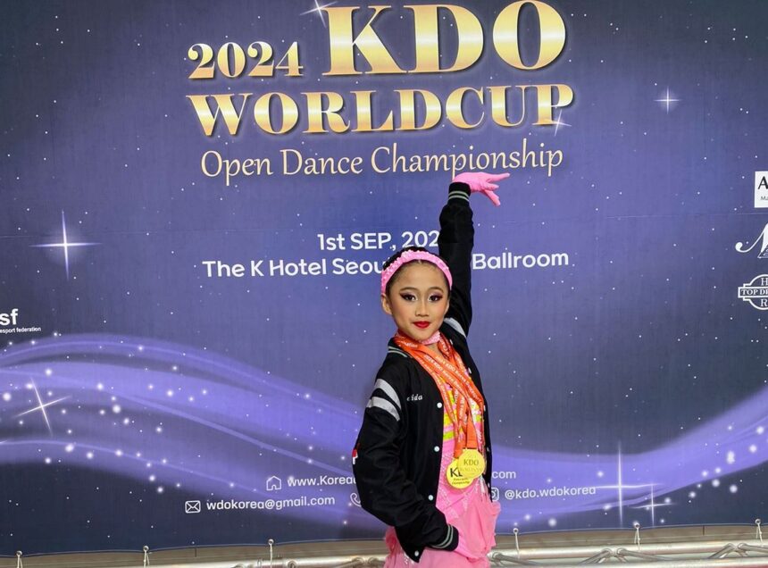 Atlet cilik Dancesport pertama Indonesia, Angelaida Agil Maharanny.(Foto dok pribadi Angelaida