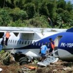 Pesawat Trigana tergelincir di Bandar Udara Stevanus Rumbewas Serui, Kabupaten Kepulauan Yapen, Papua. Foto: Humas Polri