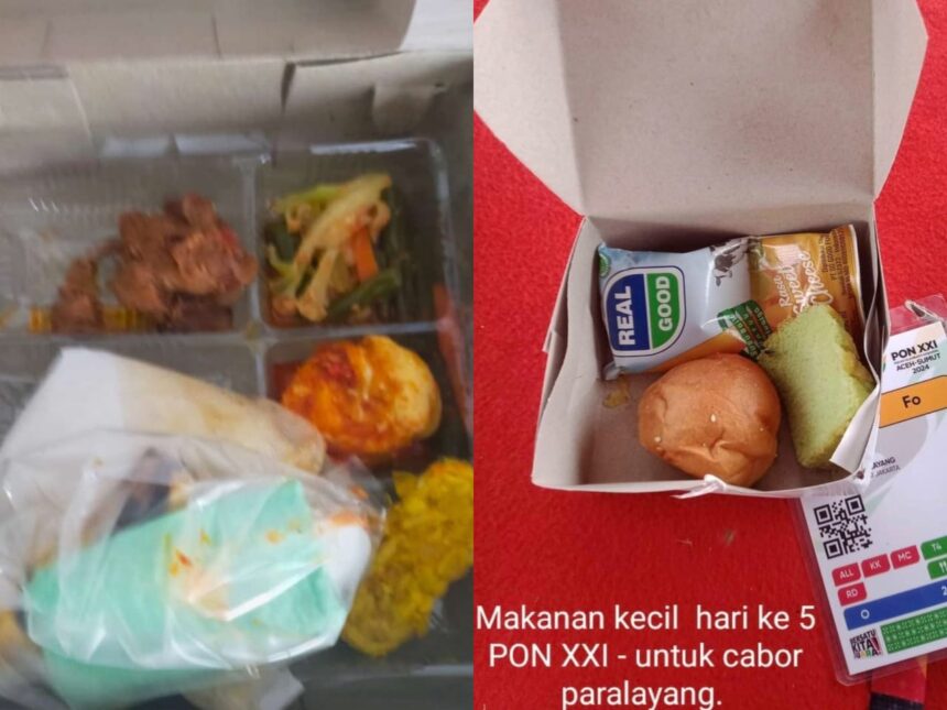 Potret makanan PON XXI 2024 Aceh-Sumut. Foto: X, @dorokakung