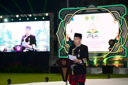 Presiden Joko Widodo membuka Musabaqah Tilawatil Qur’an (MTQ) Nasional XXX Tahun 2024 di Samarinda Kaltim. Foto: setneg.go.id