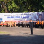 Suasana saat upacara Harhubnas ke-54 di Sulsel. Foto: dok humas