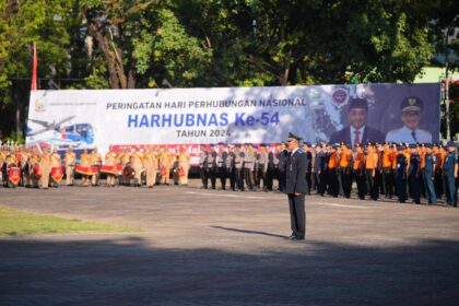 Suasana saat upacara Harhubnas ke-54 di Sulsel. Foto: dok humas