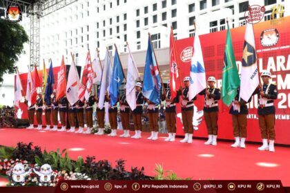 Ilustrasi bendera partai. Foto: X @KPU_RI