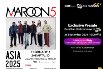 32.055 tiket Maroon 5 Live in Jakarta ludes terjual di Livin' by Mandiri. Foto: Bank Mandiri