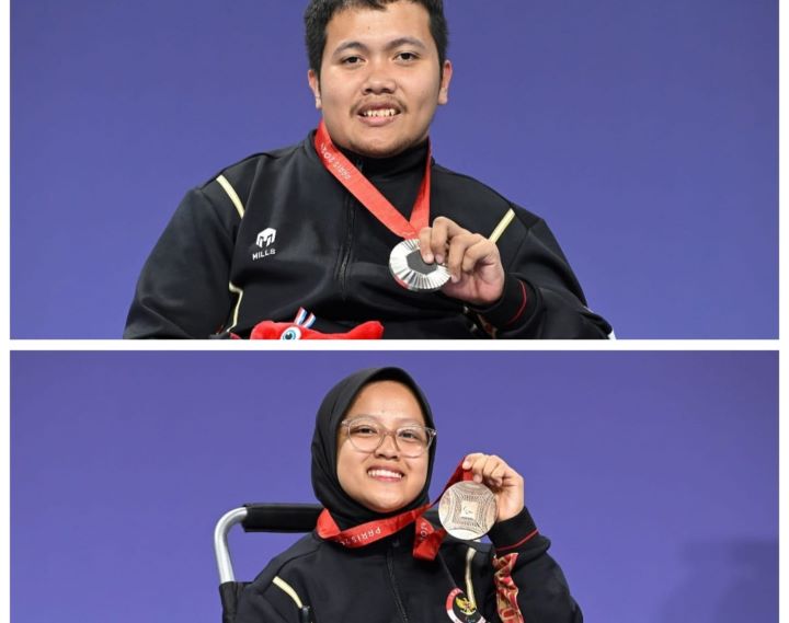 Atlet boccia Indonesia, Gischa Zayana dan Muhammad Afrizal Syafa, sukses mempersembahkan dua medali perunggu di Paralimpiade Paris 2024. Raihan ini menjadi sejarah baru bagi boccia Indonesia.(foto: NPC Indonesia)