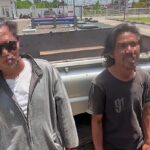 Viral video sopir truk kena pungli oleh sekelompok pria di SPBU. Foto: IG, @fakta.indo (tangkap layar)