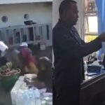 Oknum provos KSOP Kendari dicopot sementara dari jabatannya imbas video viral tendang jualan ibu-ibu di pelabuhan Nusantara Kendari. Foto: IG, @medsoszone (tangkap layar)