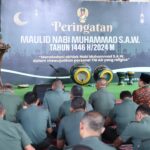 Wakil Kepala Staf Angkatan Darat (Wakasad) Letjen TNI Tandyo dalam peringatan Maulid Nabi Muhammad SAW di Masjid At-Taqwa, Mabesad, Jakarta. Foto: Dispenad