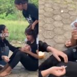 Siswi SMP di Jambi dipukul, disiram hingga disundut rokok oleh pelaku perundungan. Foto: IG, @info.negri (tangkap layar)