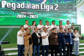 PT Pegadaian resmi menjadi sponsor utama kompetisi sepak bola Liga 2 Musim 2024/2025.Foto: Ipol