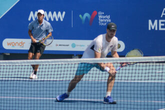 Pasangan Indonesia dan Ausralia, Nathan Anthony Barki /Blake Ellis berhasil meraih final perdananya di Bali National Tennis Center, The Nusa Dua.