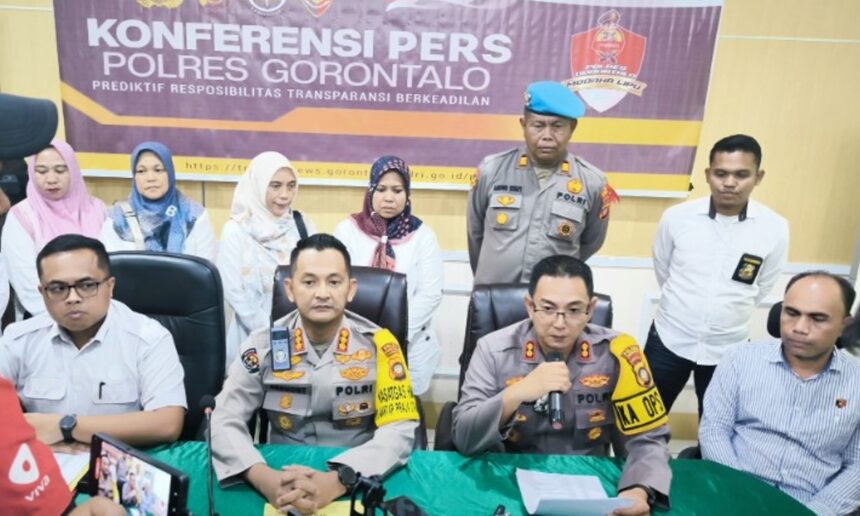 Polres Gorontalo merilis kasus tindak pidana kekerasan seksual terhadap anak. Foto: dok. Polres Gorontalo