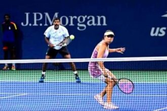 Petenis Indonesia Aldila Sutjiadi menembus semifinal Amerika Serikat Terbuka 2024 di nomor ganda campuran bersama rekannya asal India, Rohan Bopanna. (Foto: US Open)