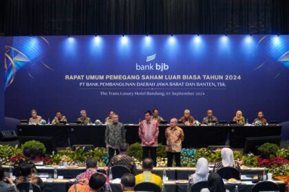 Rapat Umum Pemegang Saham Luar Biasa (RUPS LB) bank bjb. Foto: Ist