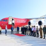 Pesawat Kepresidenan RJ-85 mendarat di Bandara Nusantara pada Selasa, 24 September 2024. Foto: bpmi