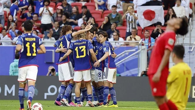 Para pemain Timnas Jepang. AFP