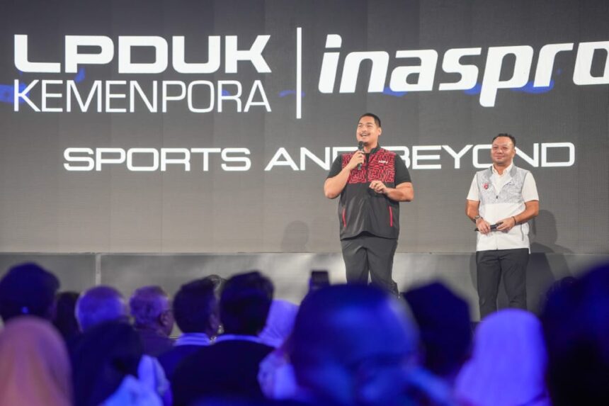 Menteri Pemuda dan Olahraga Republik Indonesia (Menpora RI) Dito Ariotedjo secara resmi meluncurkan Indonesian Sport Promotor (Inaspro) di Senayan Park, Jakarta, Jumat (18/10). Diharap dengan peluncuran ini olahraga di Tanah Air bisa semakin maju.(foto: ist)